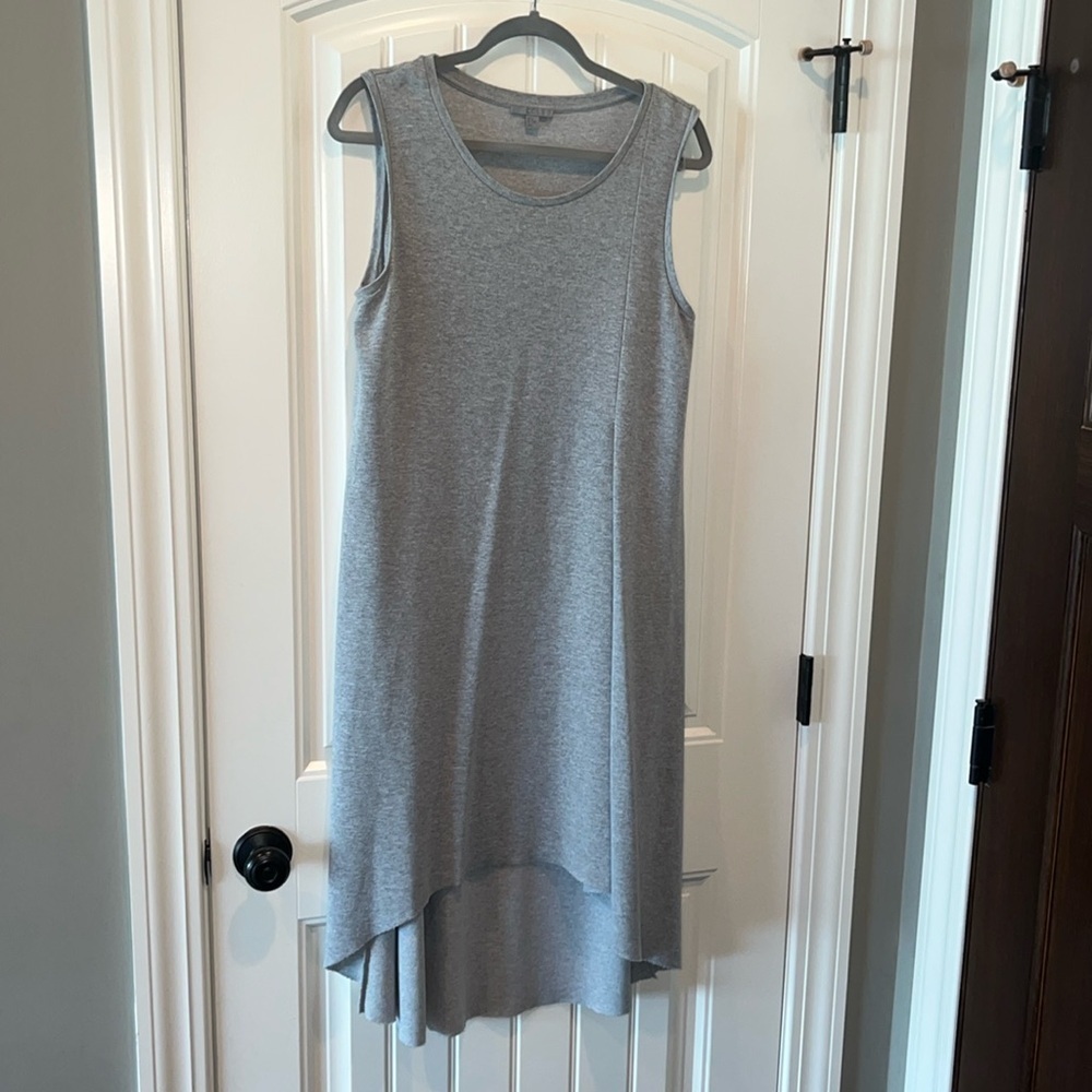 COS gray sleeveless high-low casual dress minimalist Lagenlook quiet luxury M